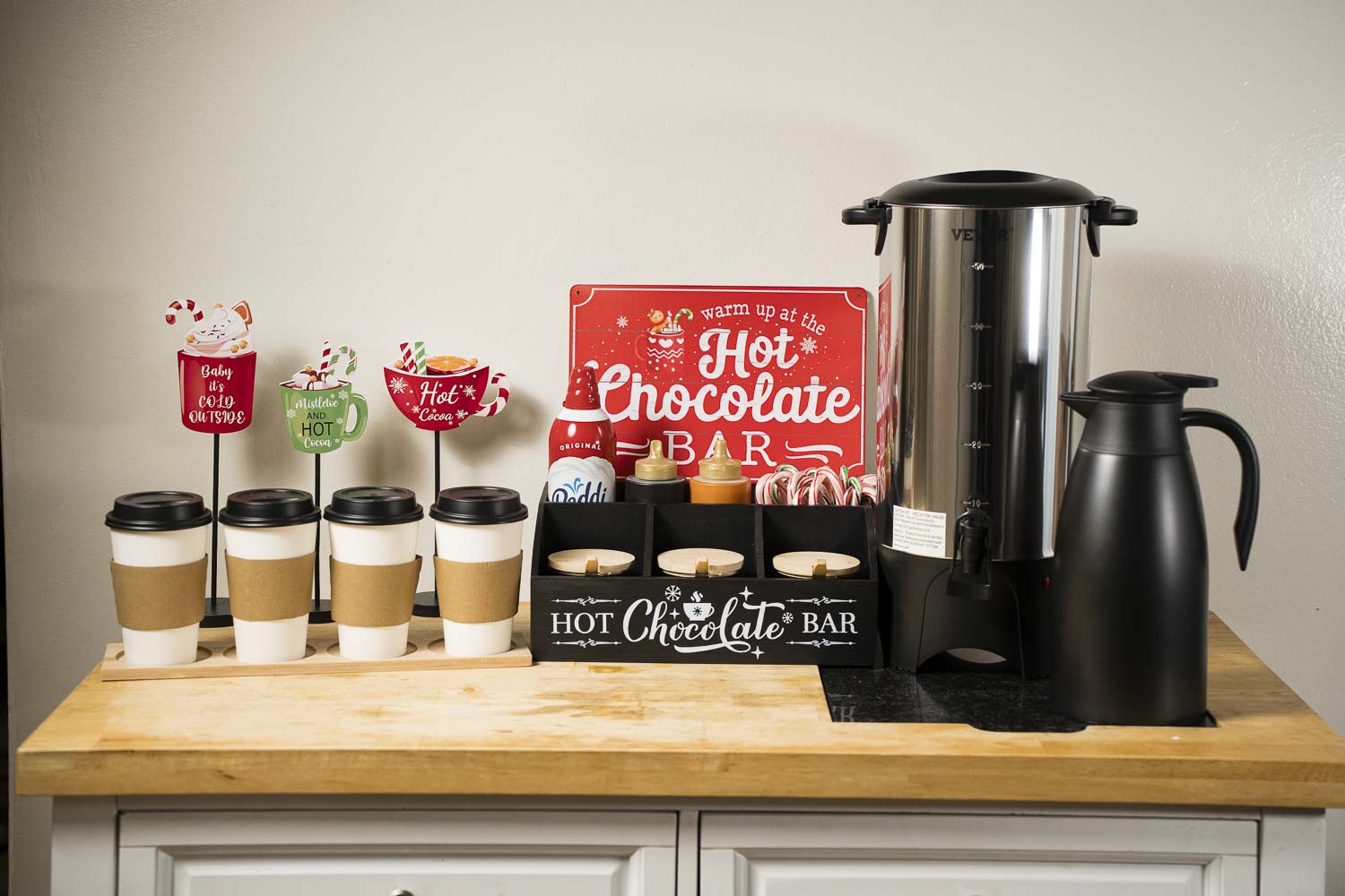 mobile coffee bar / mobile hot chocolate bar for special events, weddings, birthdays, bridal showers, corporate events